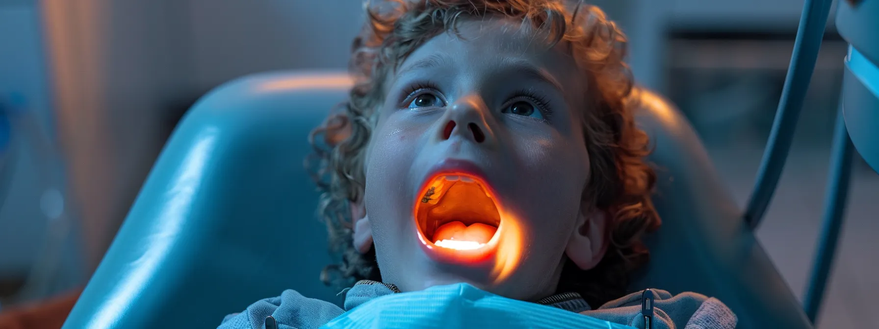 a child receiving early orthodontic treatment to prevent muscle strain in their jaw.